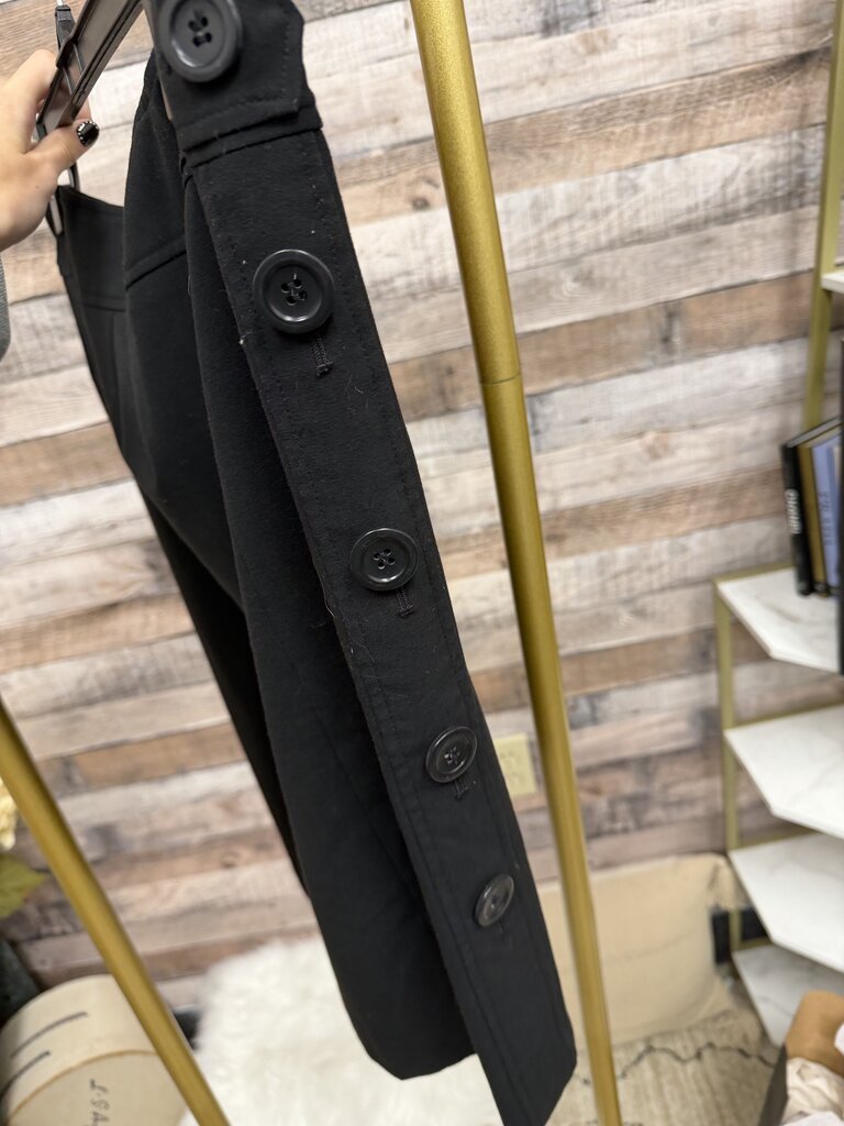 Ann Taylor Black Skirt w/Button Detail