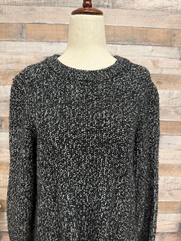 Athleta Sierra Crew Black Marled Sweater