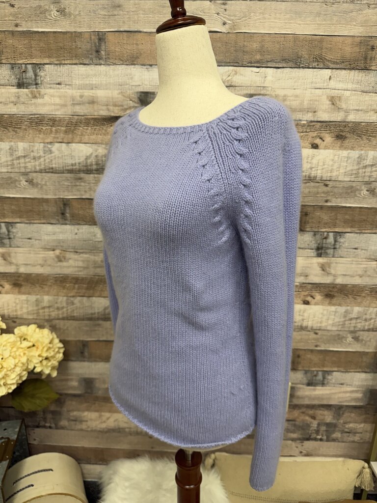 Ann Taylor Lilac Csshmere Boatneck Sweater