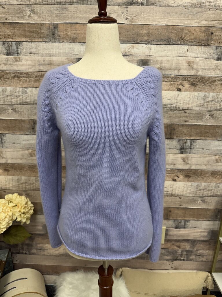 Ann Taylor Lilac Csshmere Boatneck Sweater
