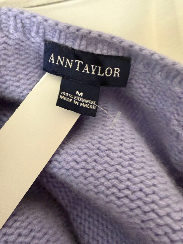 Ann Taylor Lilac Csshmere Boatneck Sweater