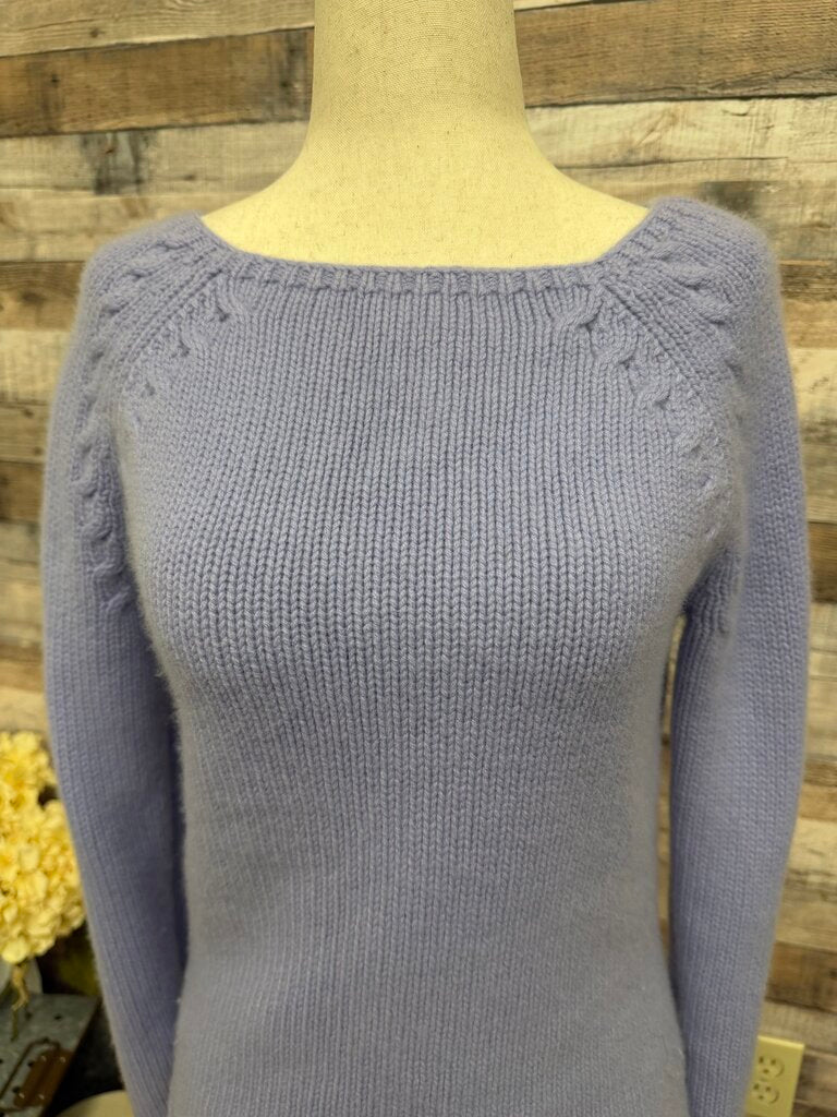 Ann Taylor Lilac Csshmere Boatneck Sweater