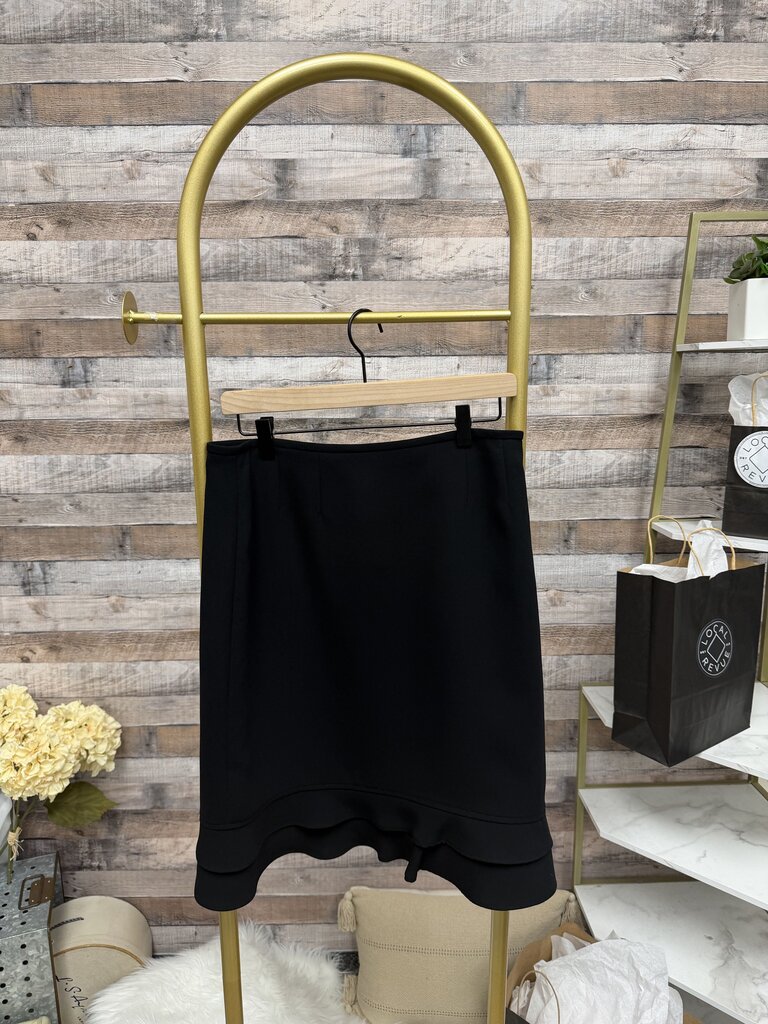 Tahari Arthur Levine Black Flare Skirt