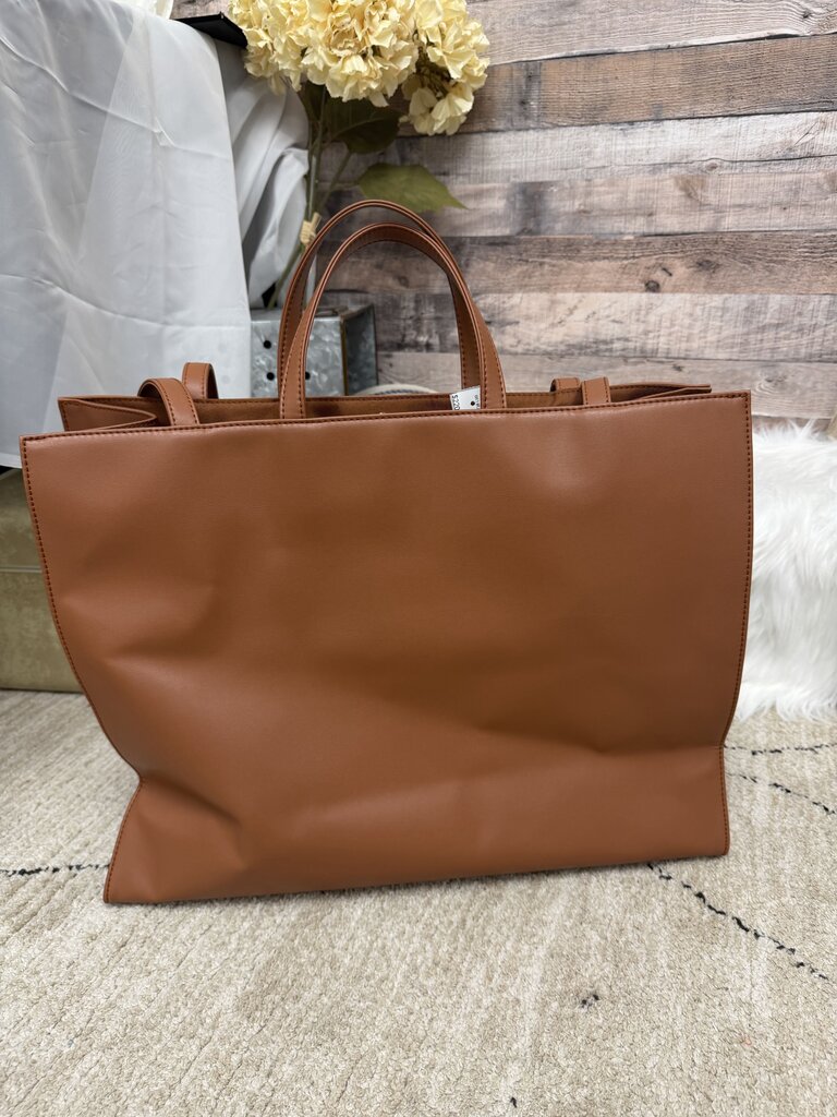 Telfar Vegan Leather Cognac Medium Shopping Bag