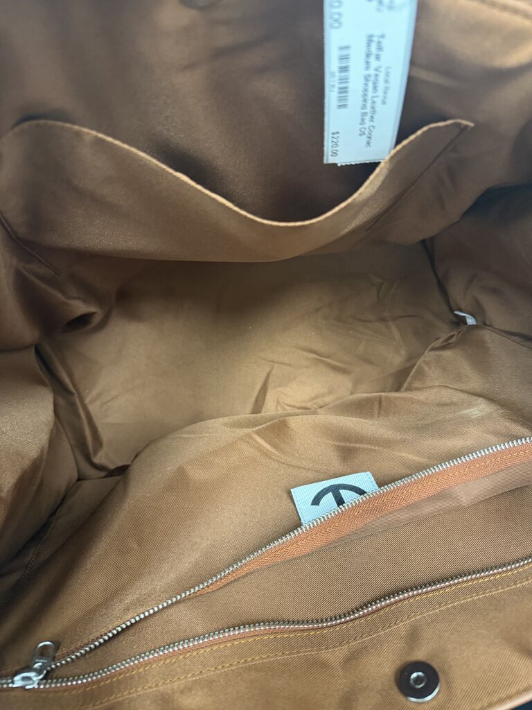 Telfar Vegan Leather Cognac Medium Shopping Bag