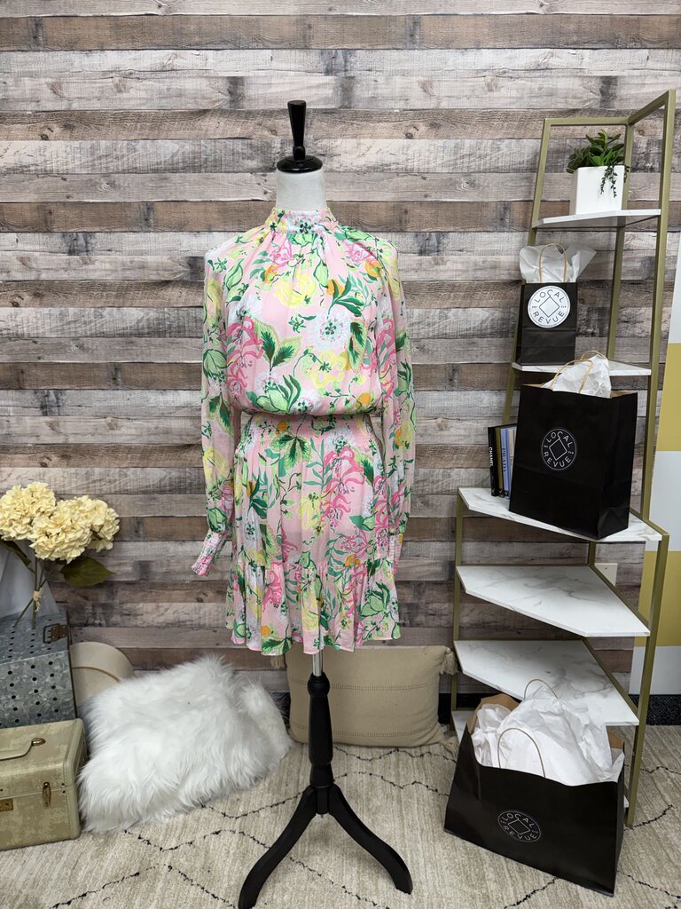 Lily Pulitzer Ellielyn Long Sleeve Silk Dress