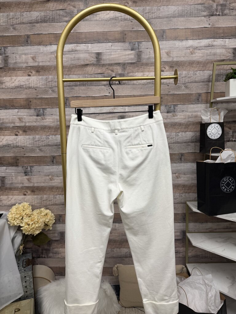 The Girlfriend Cropped White Trousers