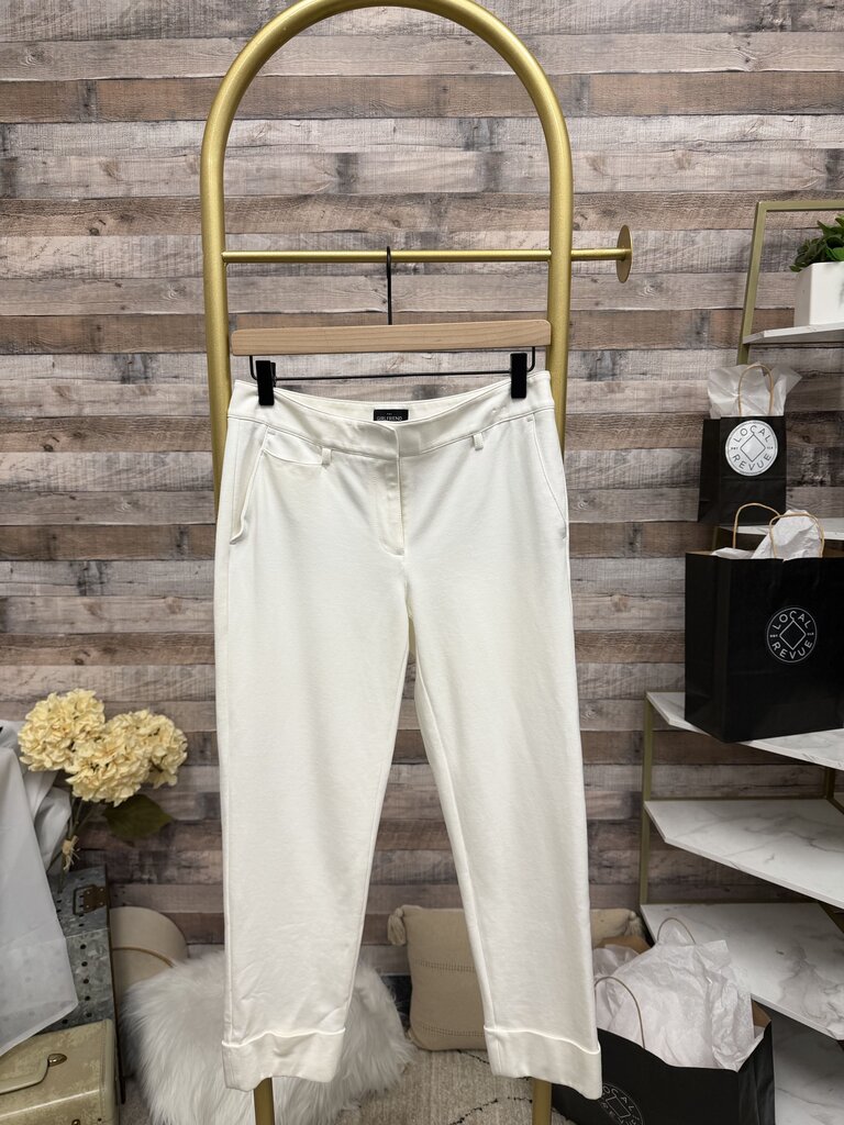 The Girlfriend Cropped White Trousers