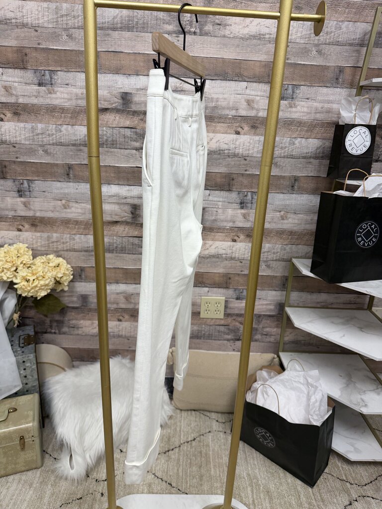 The Girlfriend Cropped White Trousers