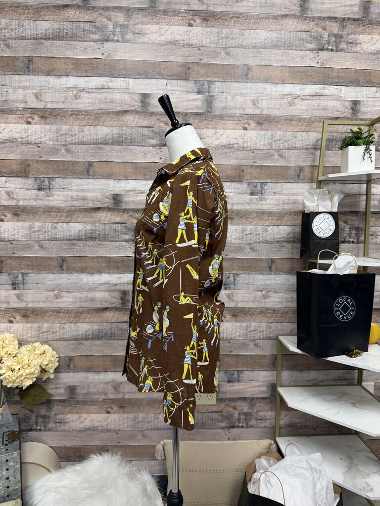 J.McLaughlin Button Down Patterned Long Sleeve