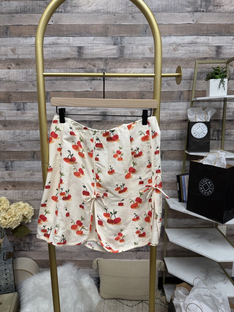 Farm Rio x Anthropologie Cherry Print Skort