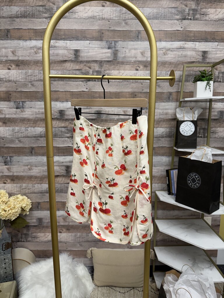 Farm Rio x Anthropologie Cherry Print Skort
