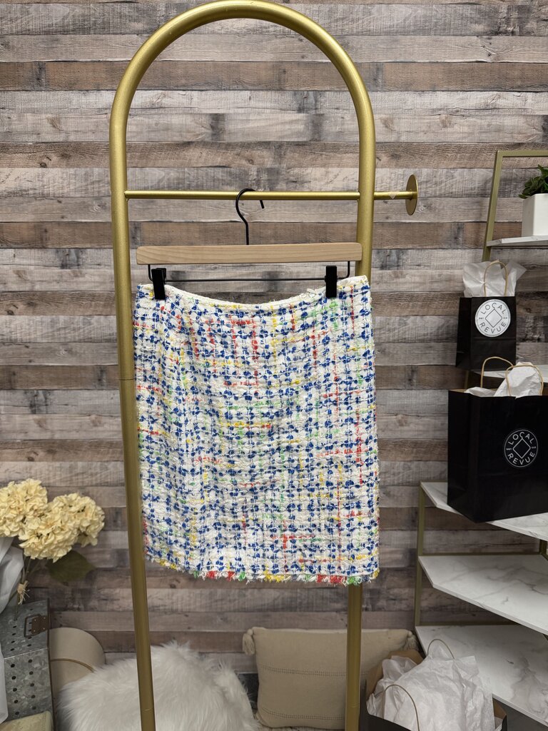 Escada Tweed Multicolor Midi Skirt