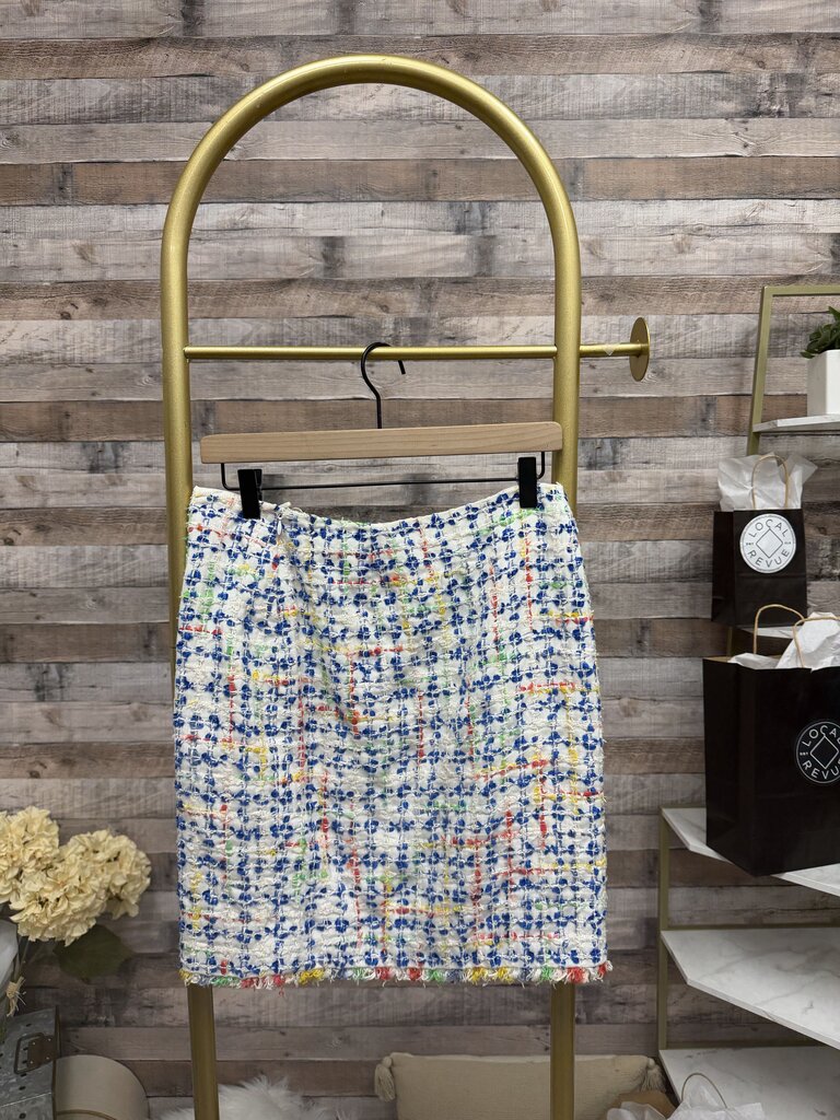 Escada Tweed Multicolor Midi Skirt