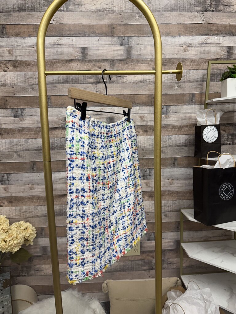 Escada Tweed Multicolor Midi Skirt