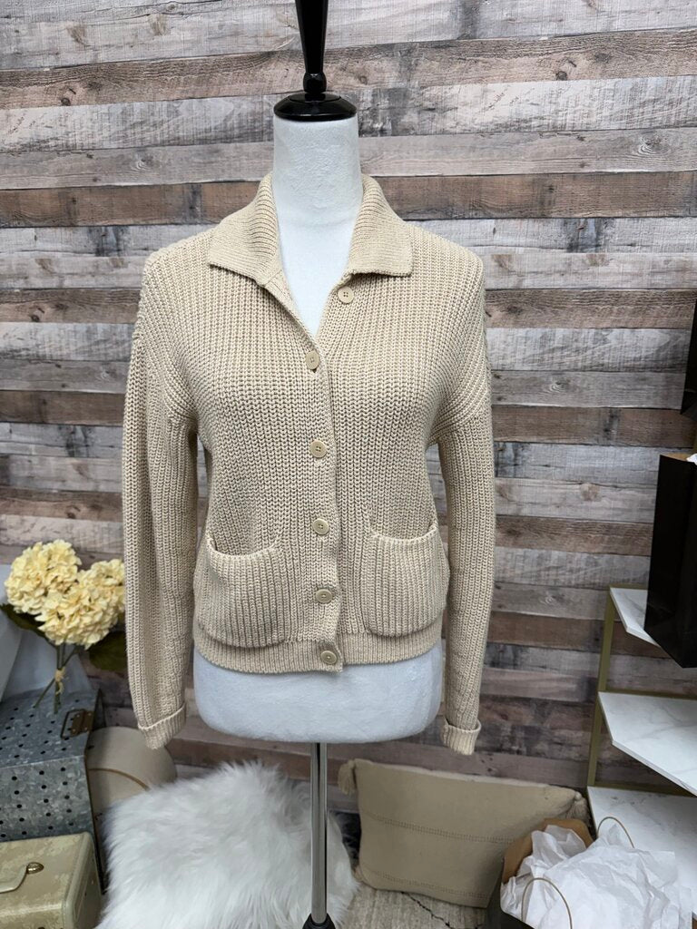 Madewell Collared Button-Front Knit Cardigan
