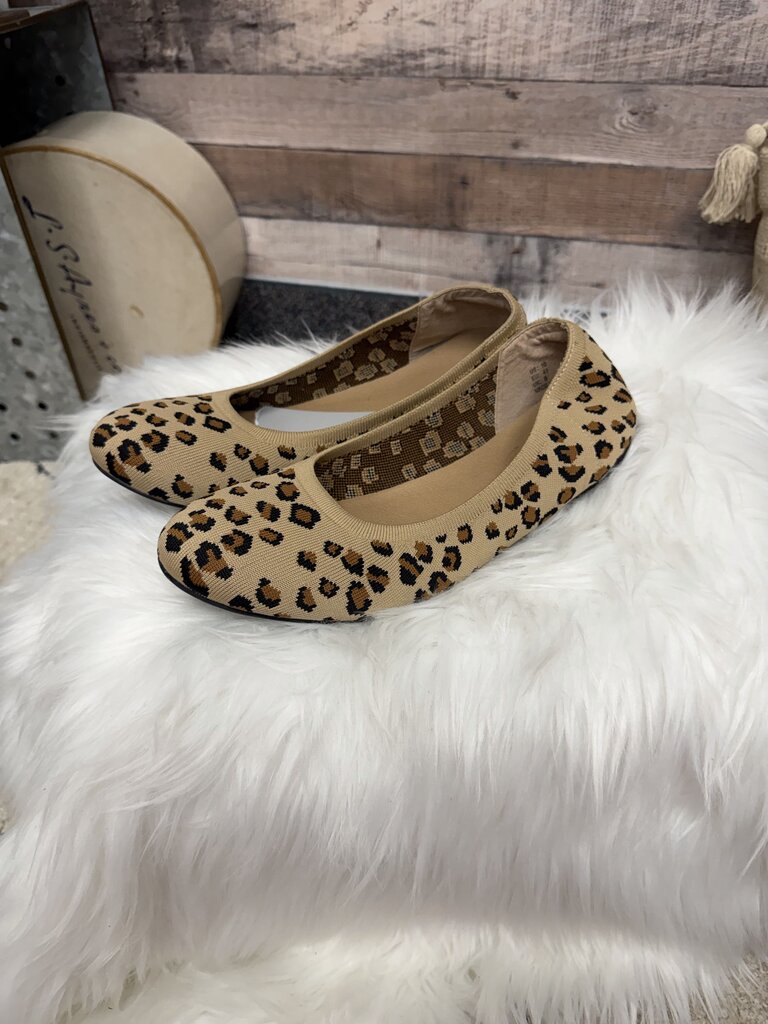 Amazon Knit Leopard Print Ballet Flats