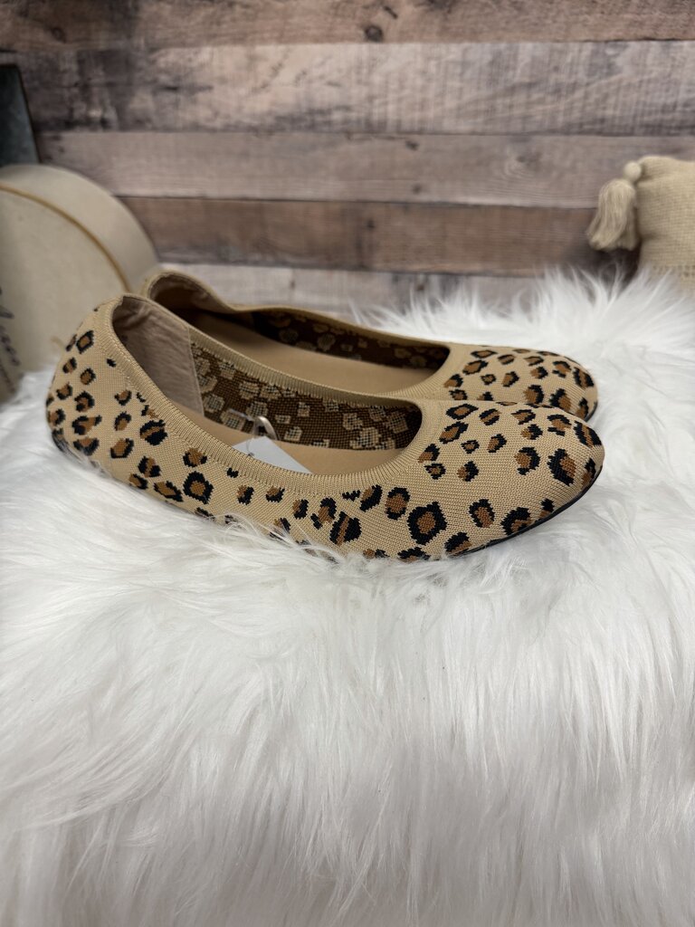 Amazon Knit Leopard Print Ballet Flats
