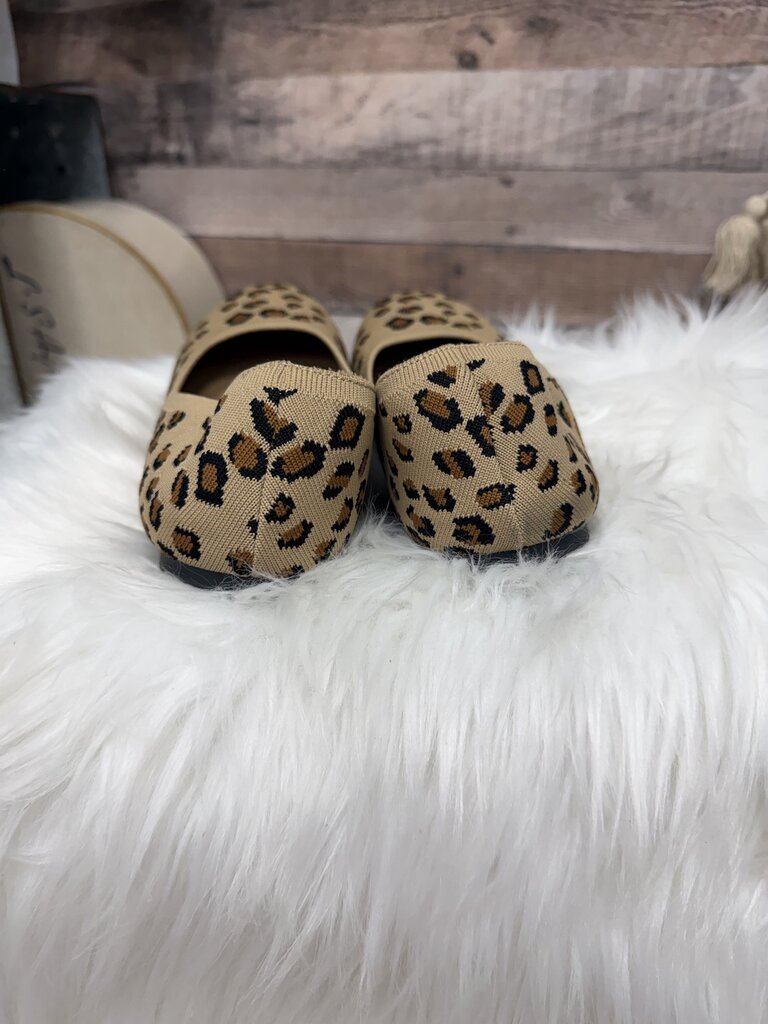 Amazon Knit Leopard Print Ballet Flats