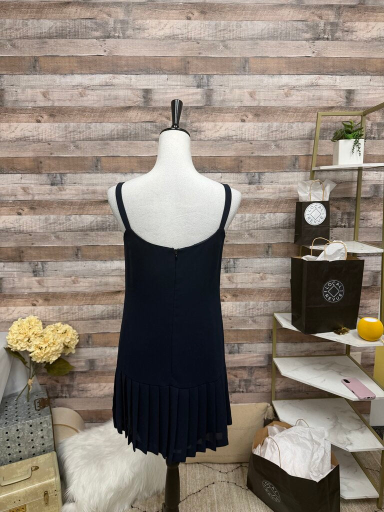 Ann Taylor Pleated Drop-Waist Mini Dress