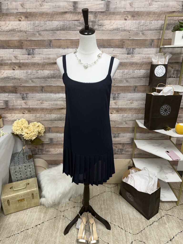 Ann Taylor Pleated Drop-Waist Mini Dress
