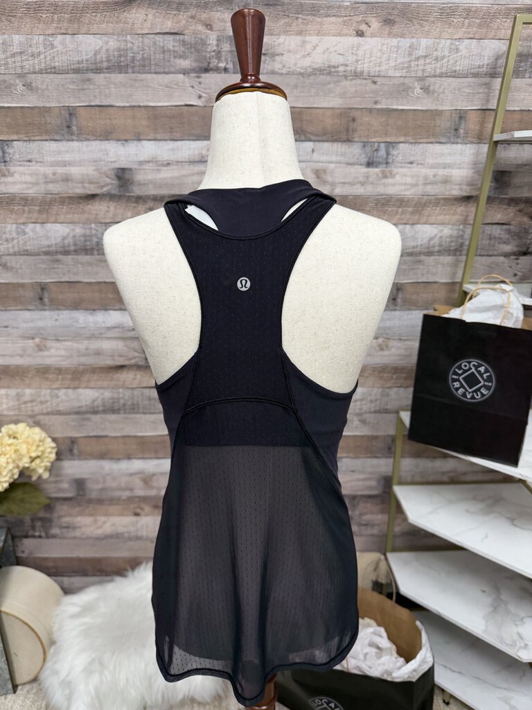 Lululemon Black Racerback With Mesh Panel