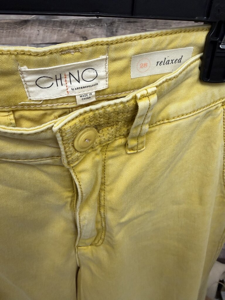 Chino By Anthropologie Yellow Relaxed Pant