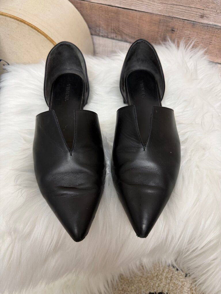 Vince Leather Pointed Flats