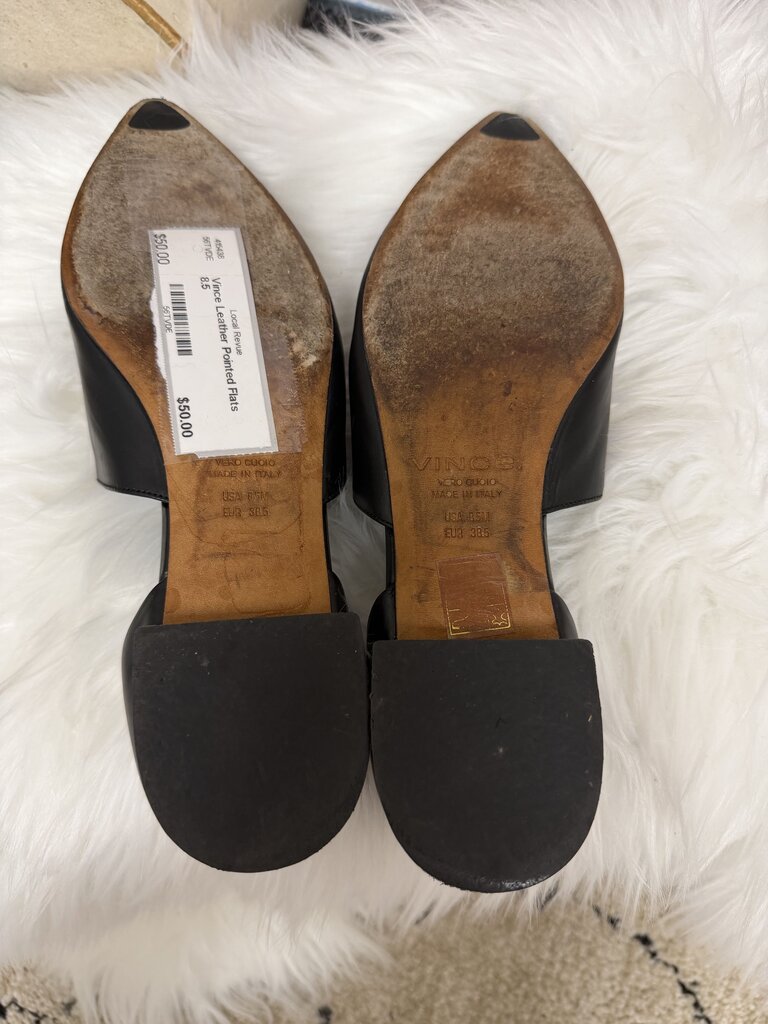 Vince Leather Pointed Flats