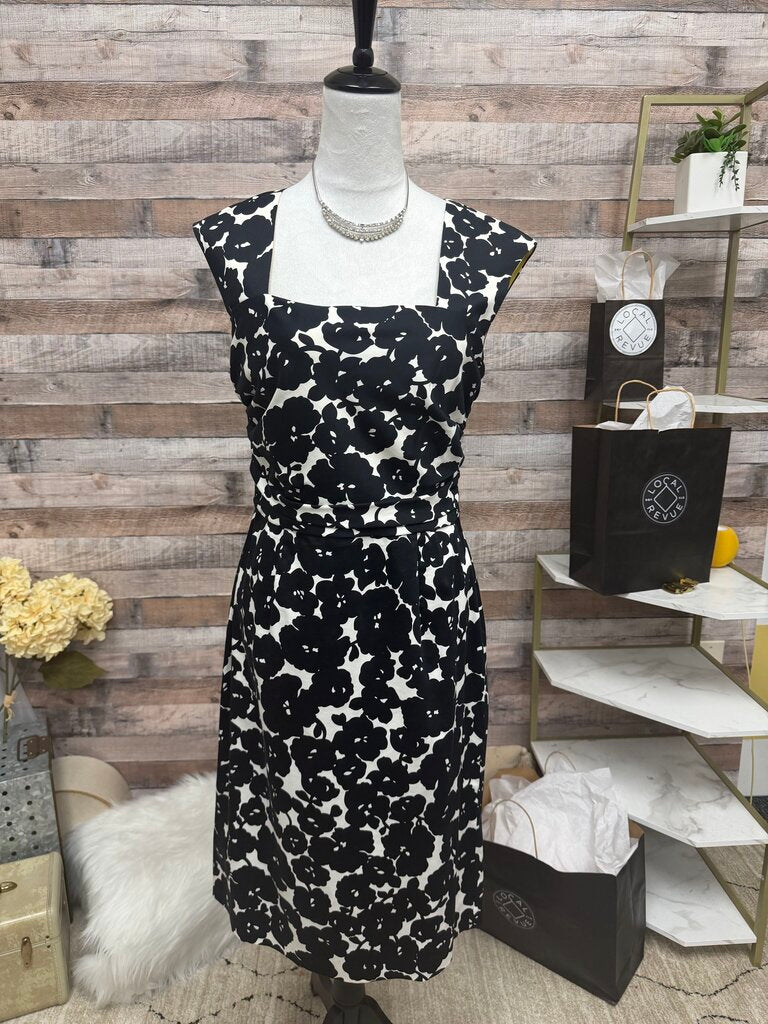 Donna Ricco NY Black & White Floral Print Sheath
