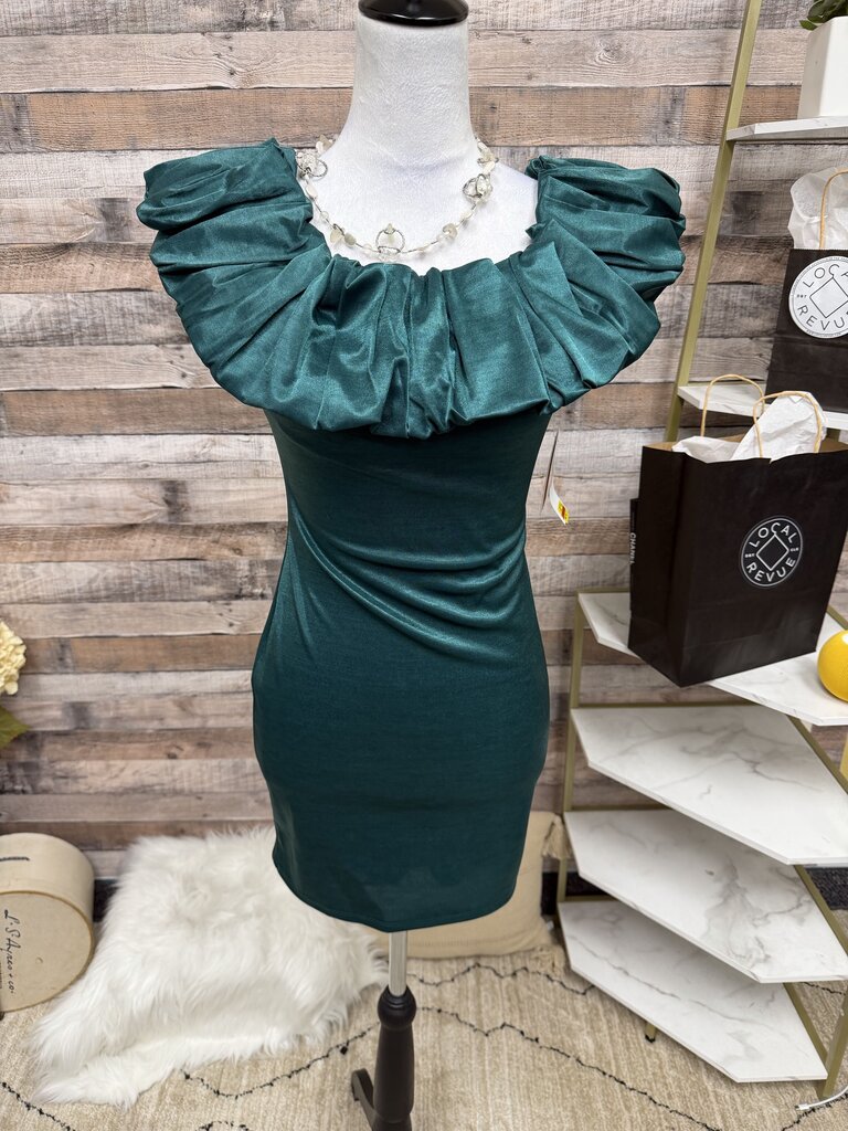 City Streets Hunter Green Mini Dress