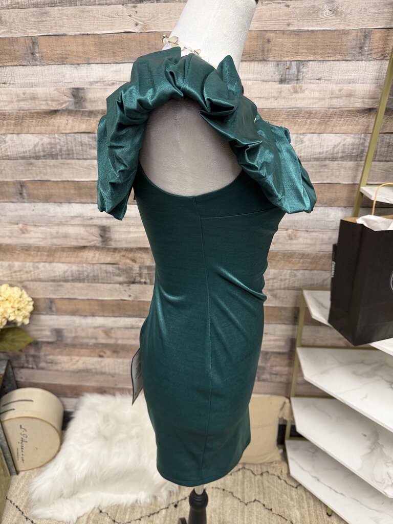 City Streets Hunter Green Mini Dress