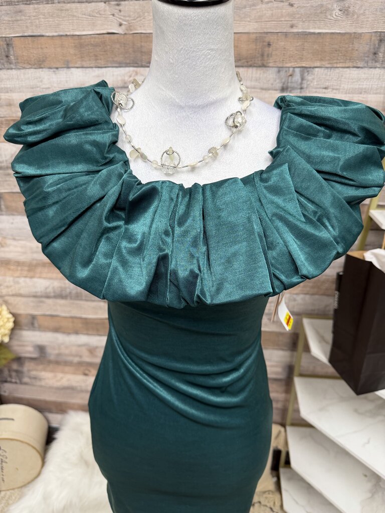 City Streets Hunter Green Mini Dress