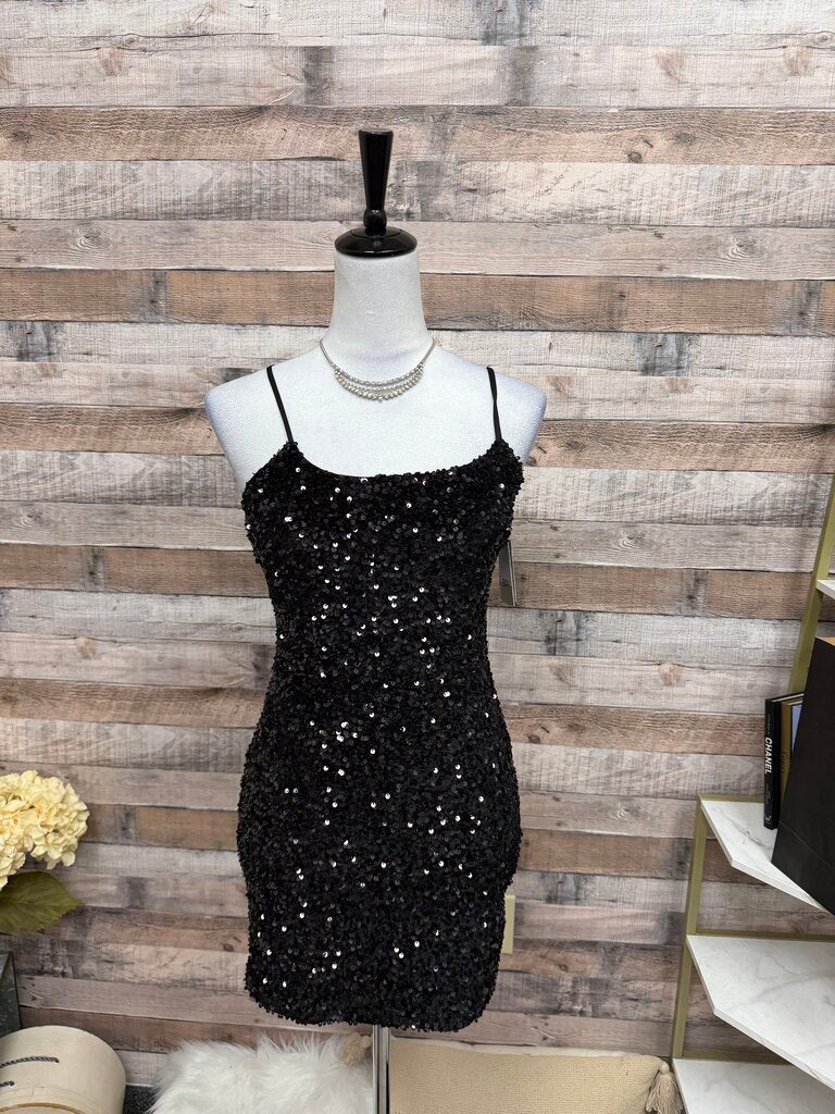 NWT BP Brand Black Strap Cocktail Dress
