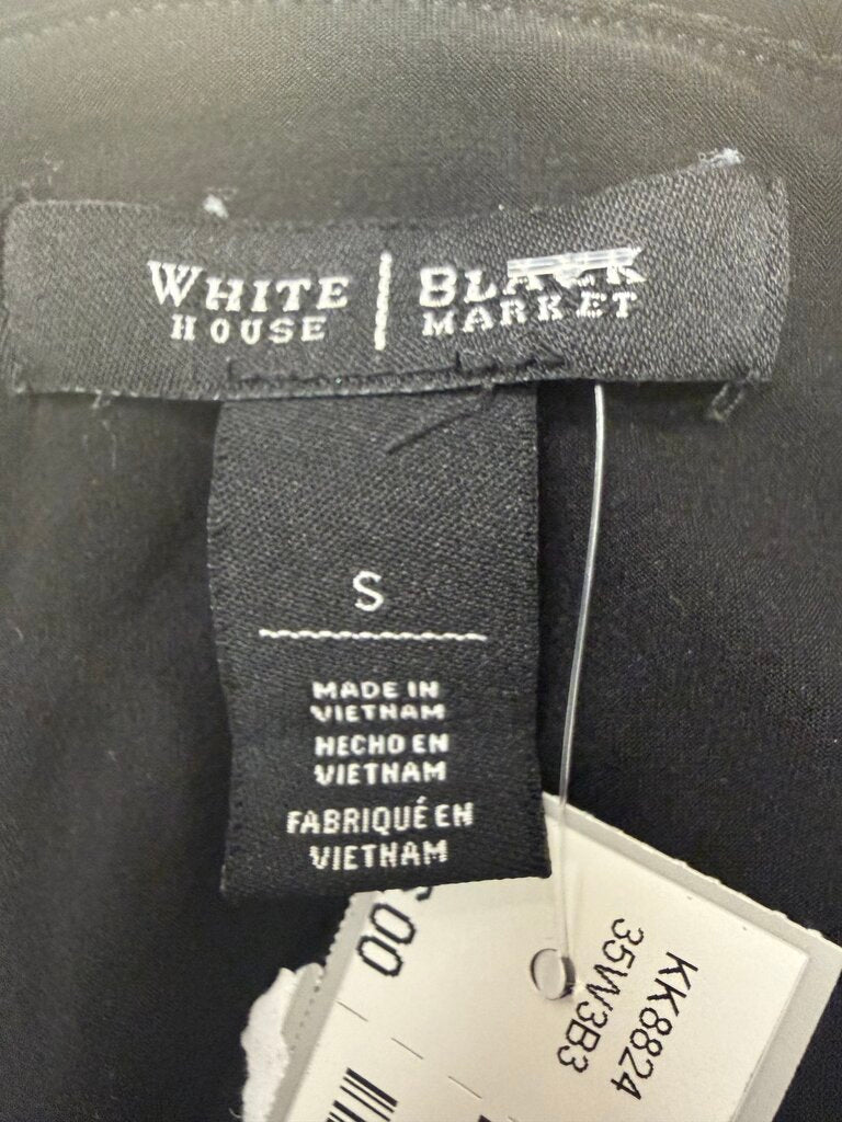 White House Black Market Black,White & Red Geo Print Shift