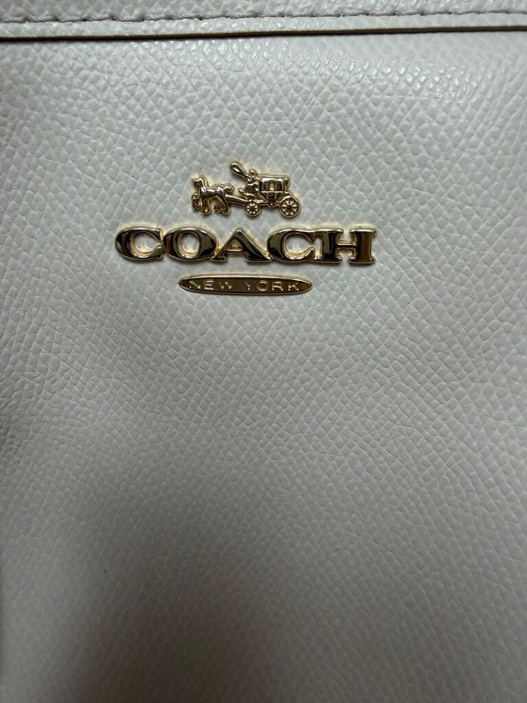 Chalk/White Coach Leather Handbag