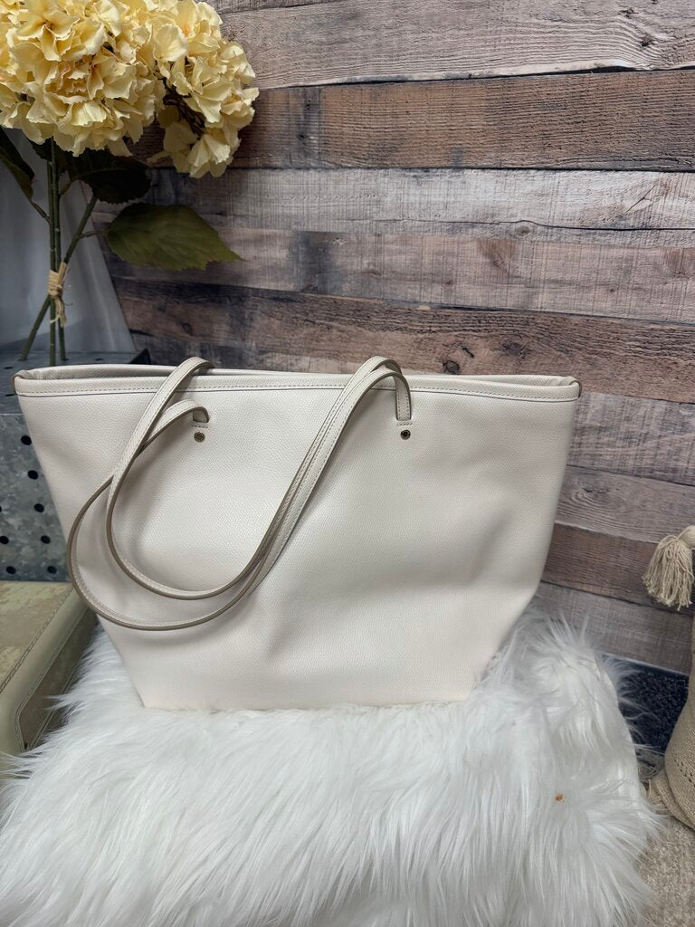 Chalk/White Coach Leather Handbag