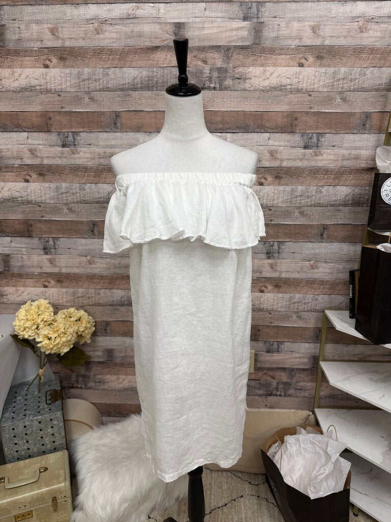White Forcynthia Beachwear Ruffle Collar Blouse