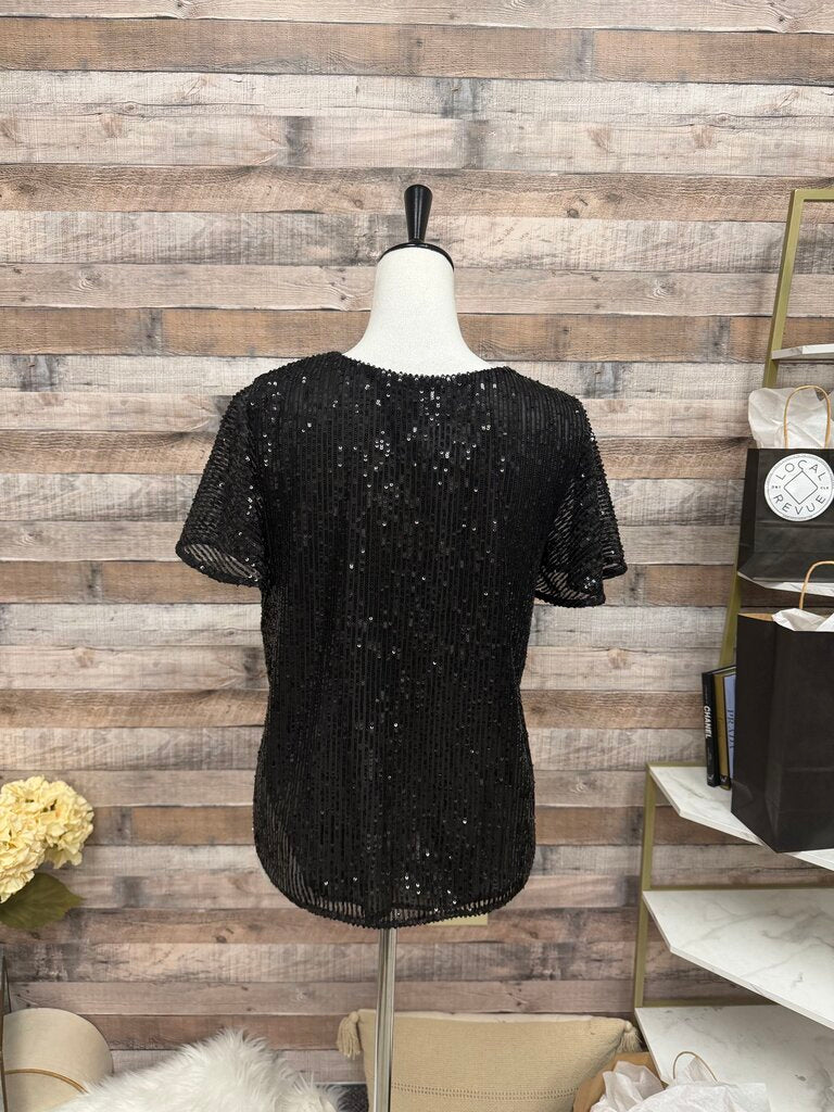 Black Loft Sequin Top