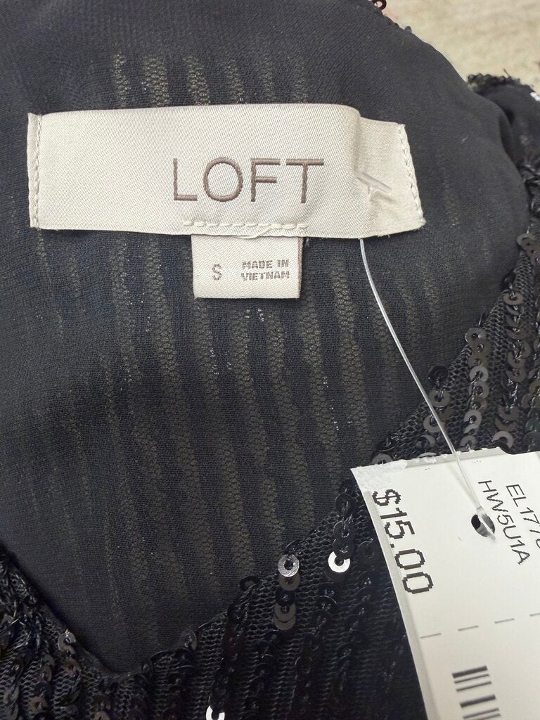 Black Loft Sequin Top