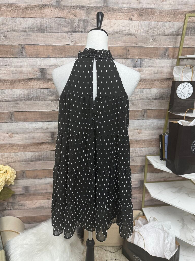 Black Polka Dot Mi Ami Halter Dress