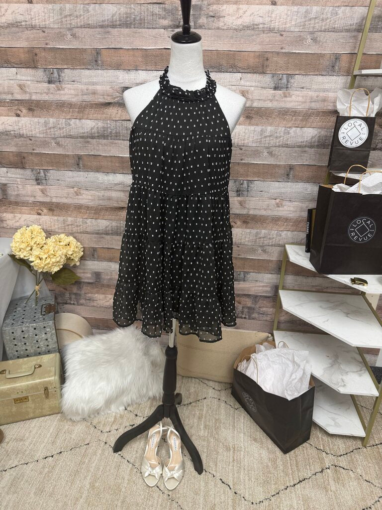 Black Polka Dot Mi Ami Halter Dress