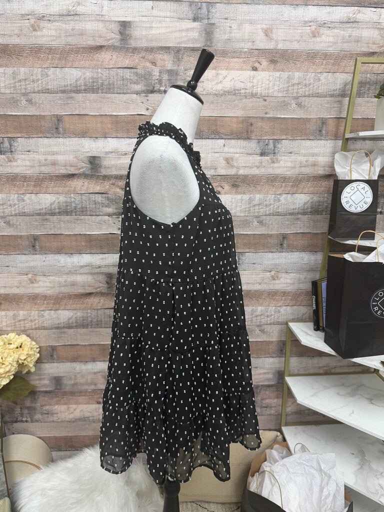 Black Polka Dot Mi Ami Halter Dress