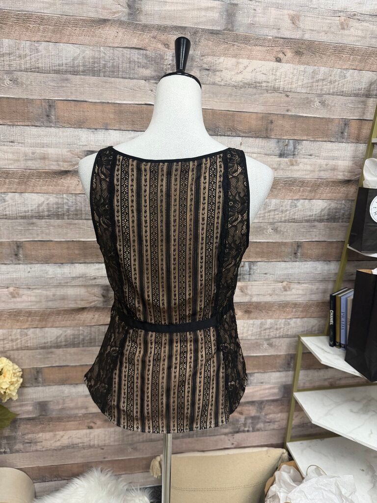 Black Loft Textured Ruffle Top