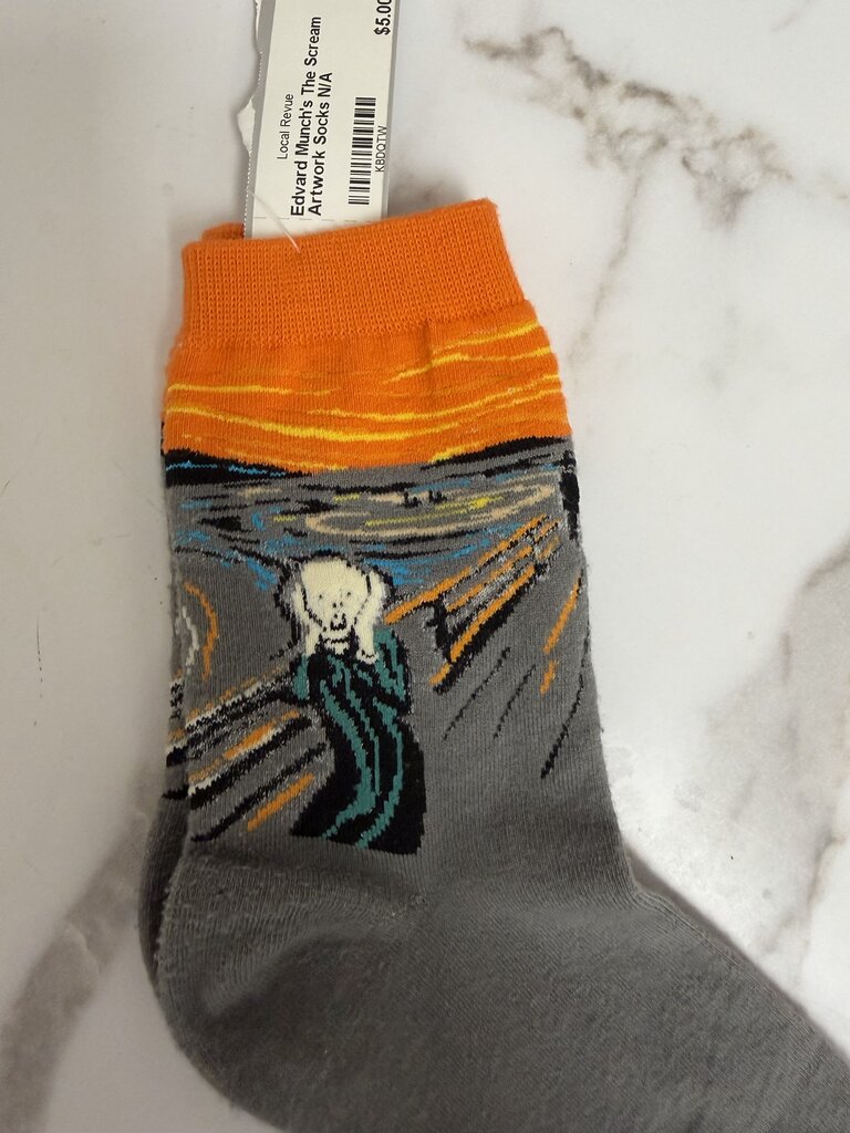 Edvard Munch's The Scream Artwork Socks