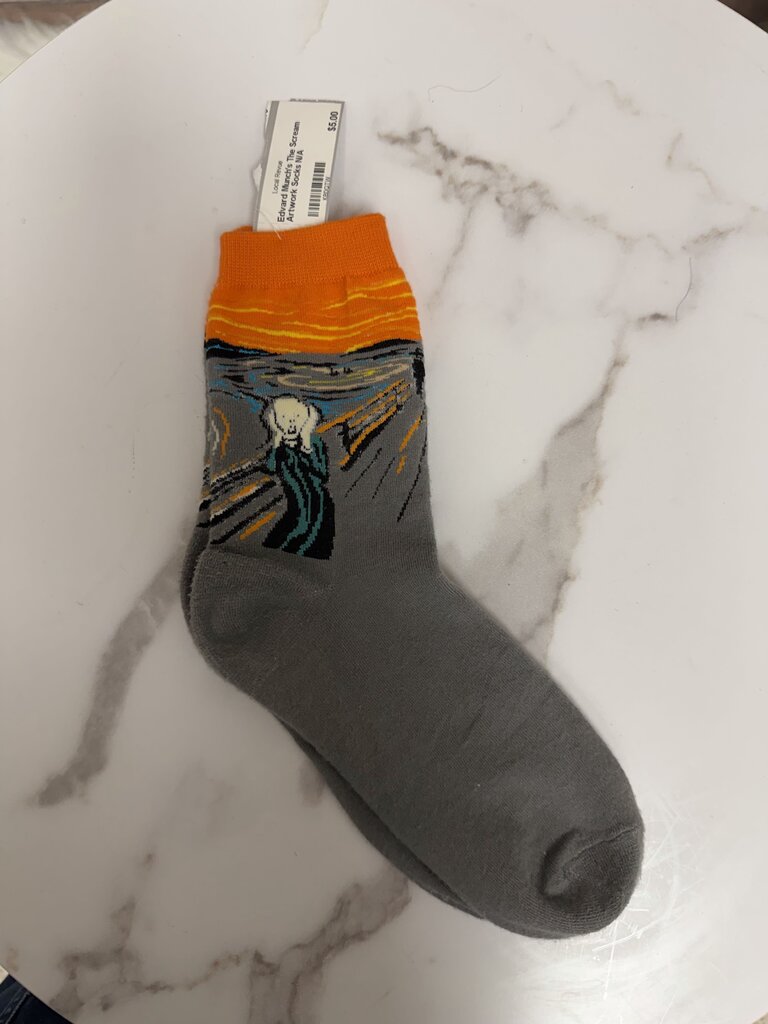 Edvard Munch's The Scream Artwork Socks