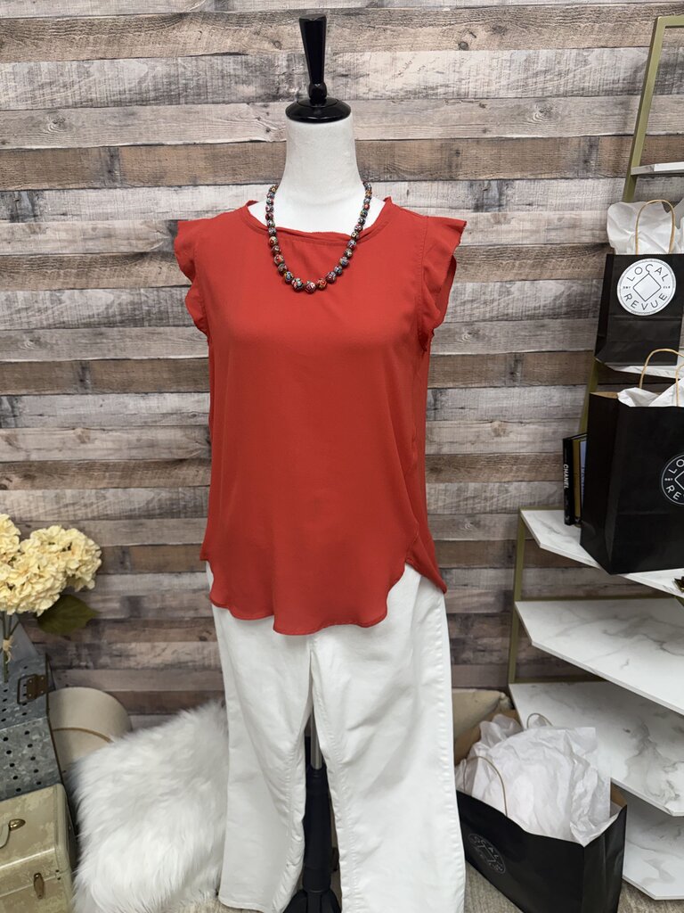 Red Loft Flutter Sleeve Blouse