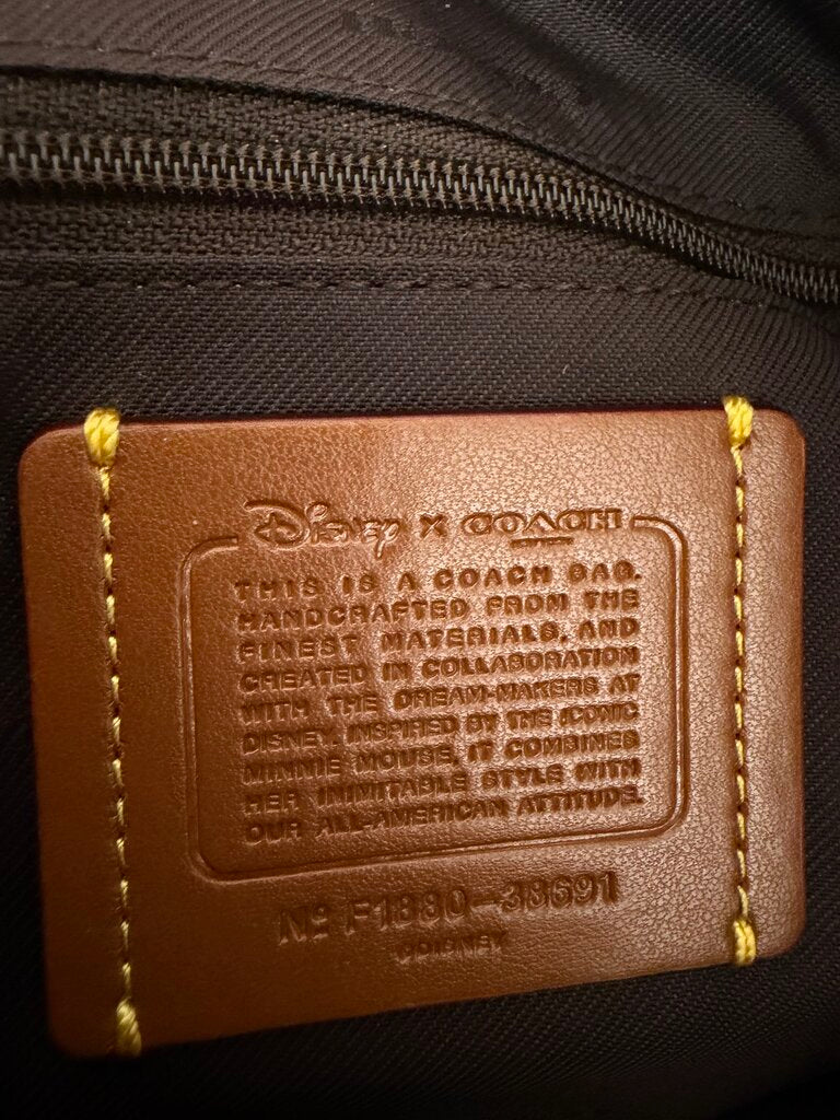Coach Disney Minnie Mouse City Tote Chalk Pebbled Leather