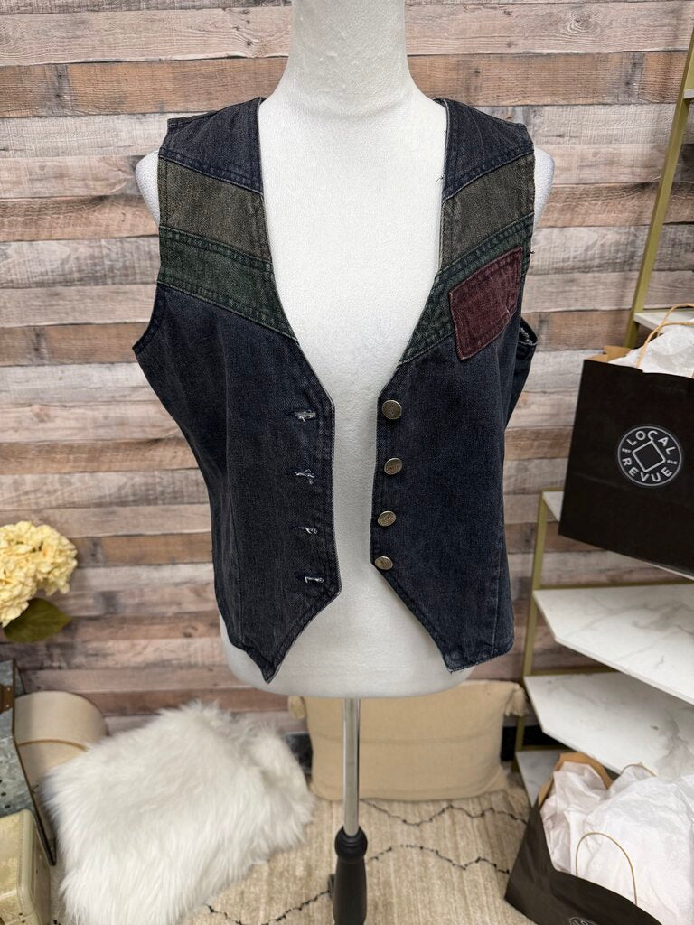 Blue Stefano International Sleeveless Button-Front Waistcoat