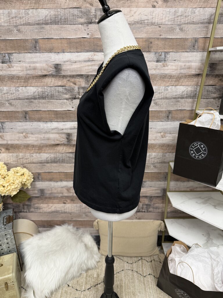Black Zara Basic Crew Neck Tank Top